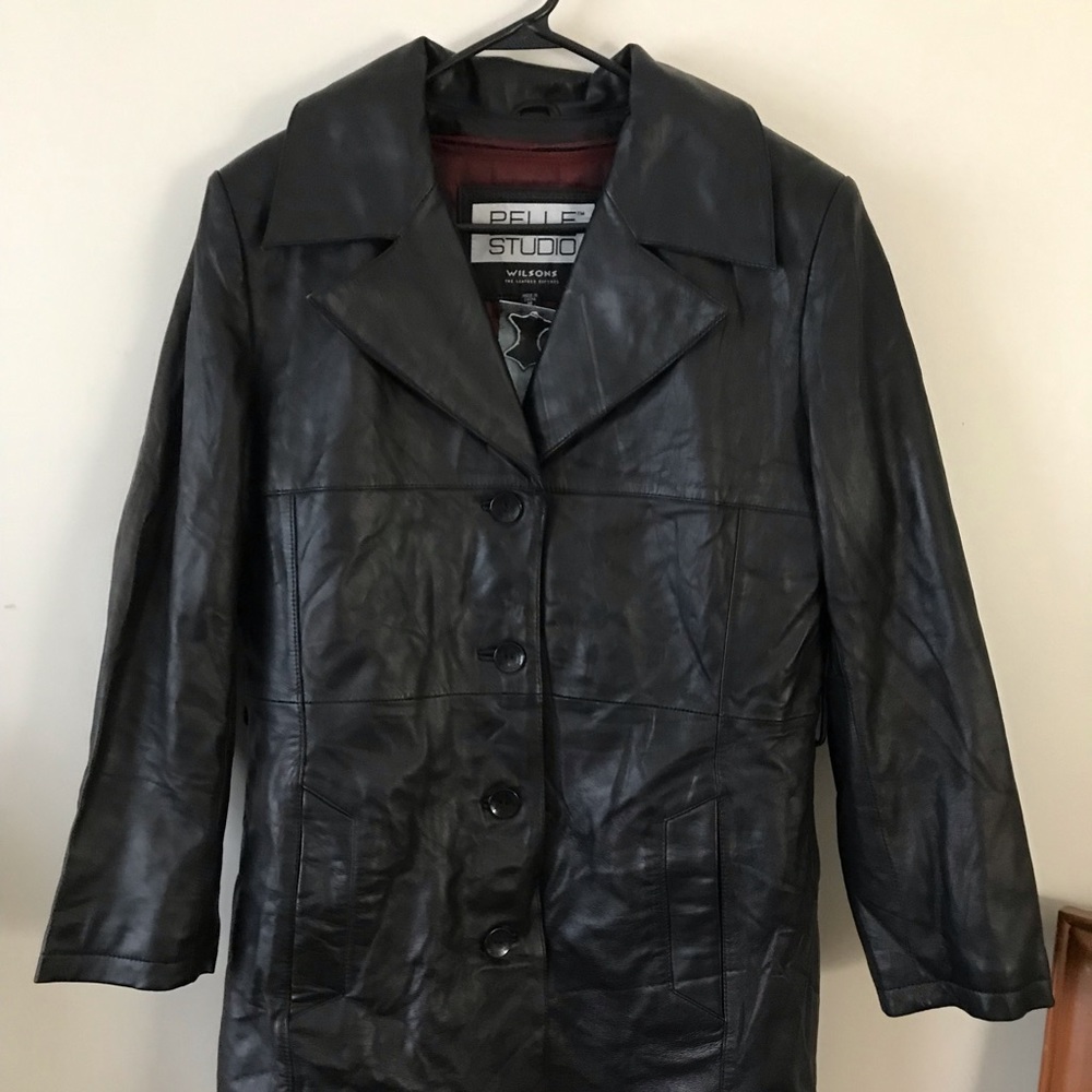 NWT Wilson Leather Pelle Studio Mens leather coat size medium